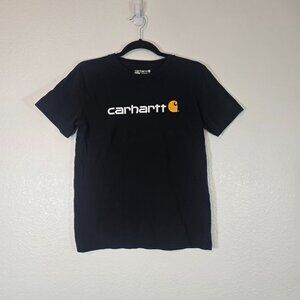 Carhartt Graphic Tee T Shirt Women Medium 10-12 Black Short Sleeve Crew Neck